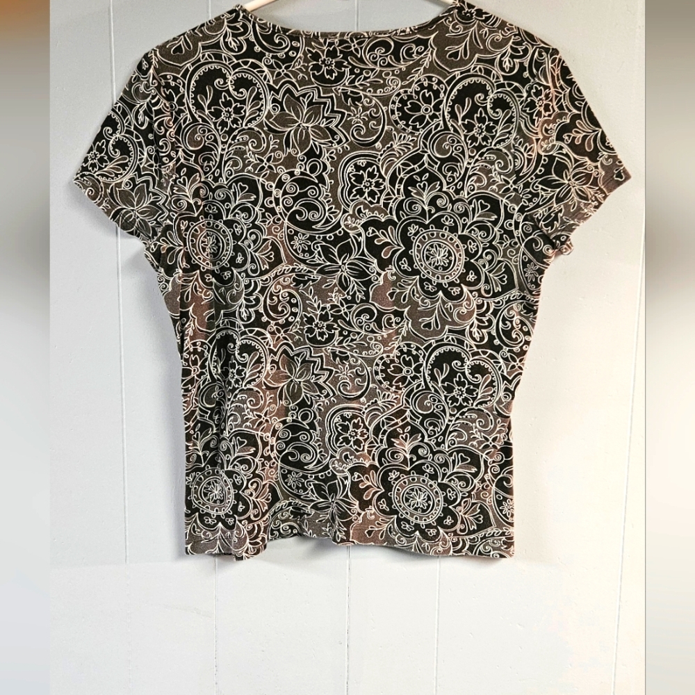 Croft & Barrow Geo Floral Top - Picture 2 of 6